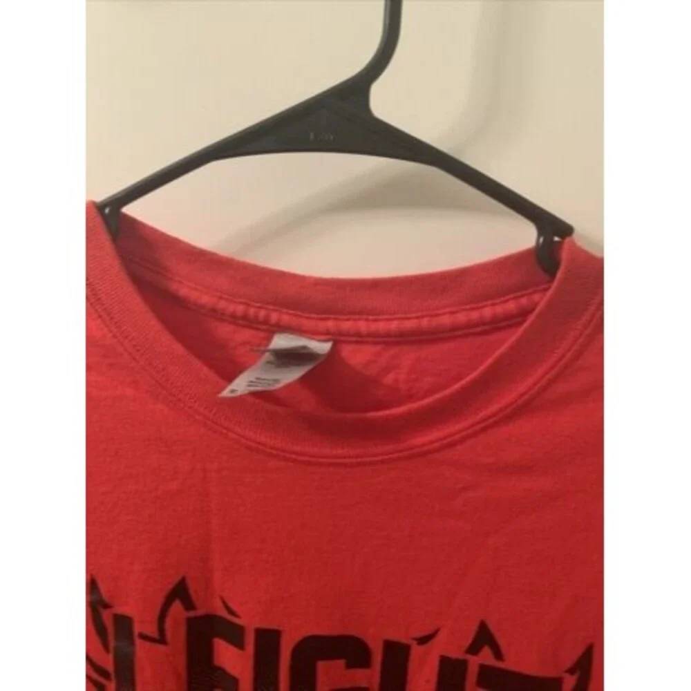 Gildan Mens Adult Red T-Shirt U.S. Patriotic Military Theme Size XL - Picture 2 of 13